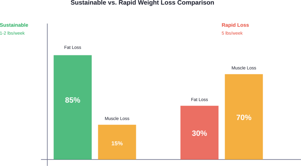 Sustainable weight loss preserves muscle mass while maximizing fat reduction