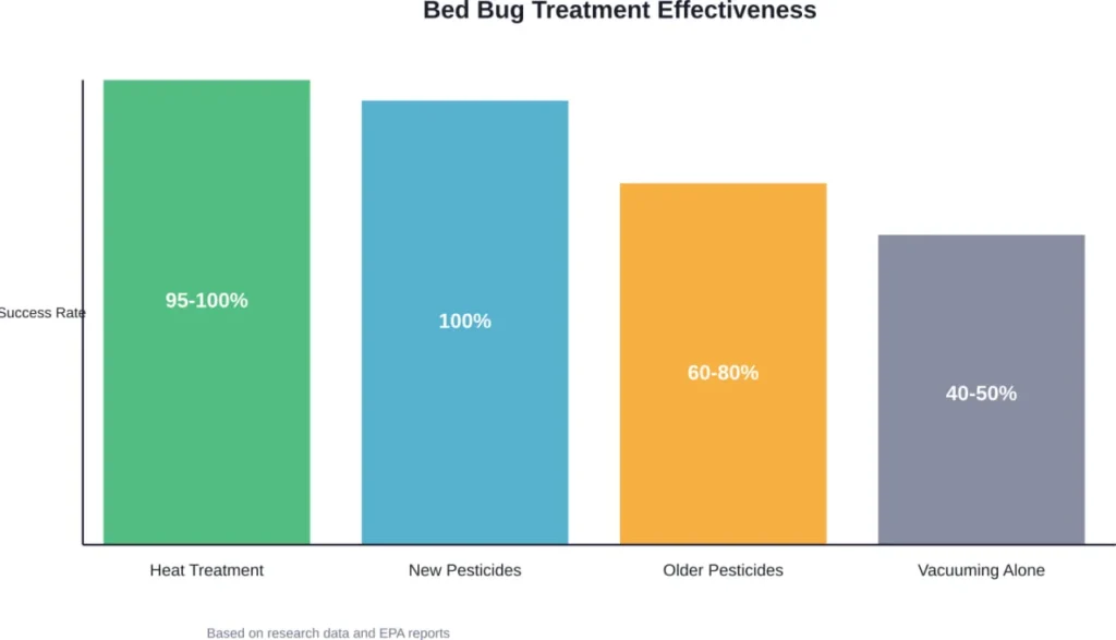 Comparative effectiveness of different bed bug treatment methods based on published research