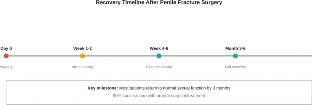 Expected recovery progression following surgical repair of penile fracture