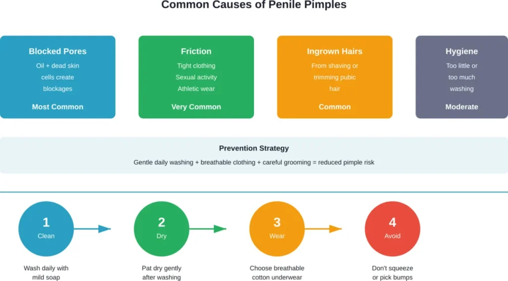 Four essential steps to prevent penile pimples through proper hygiene and care practices
