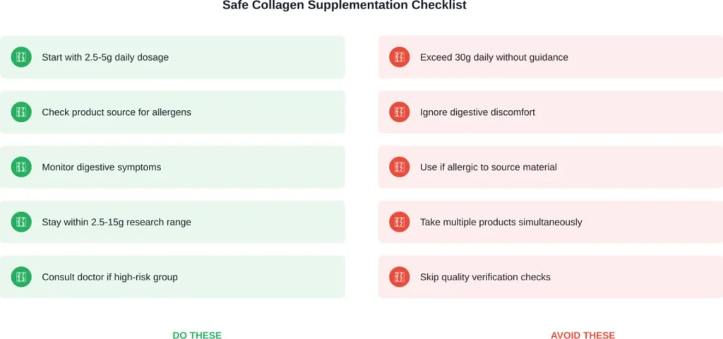 Essential dos and don'ts for safe collagen supplementation