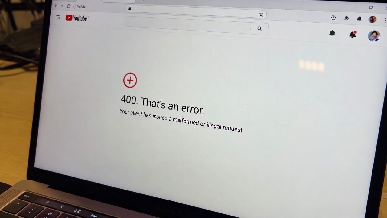 Ошибка 400 на YouTube: почему не открываются видео и что с этим делать