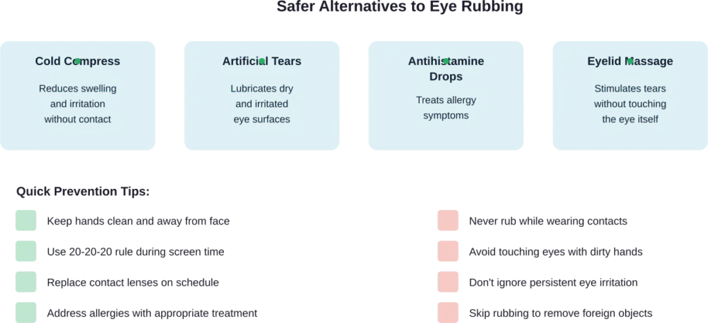 Evidence-based alternatives to eye rubbing and key prevention strategies