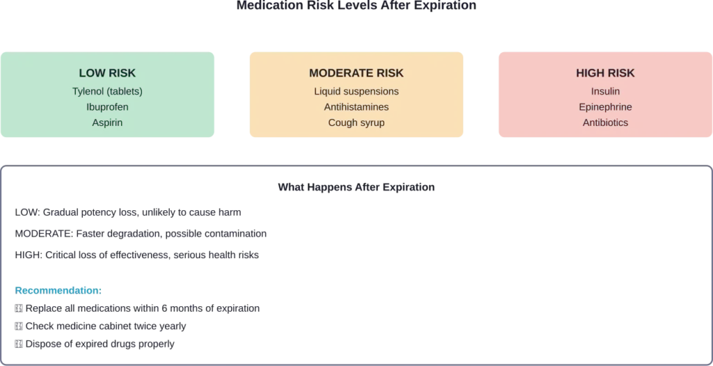 Risk assessment for common medications past their expiration dates
