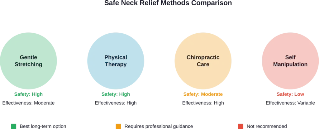 Comparison of neck tension relief methods by safety and effectiveness