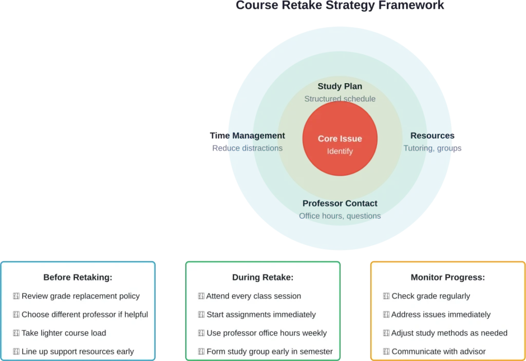 Comprehensive approach to successfully retaking a failed college course