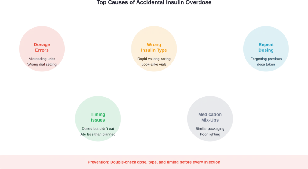 Main reasons for accidental insulin overdoses and prevention approach
