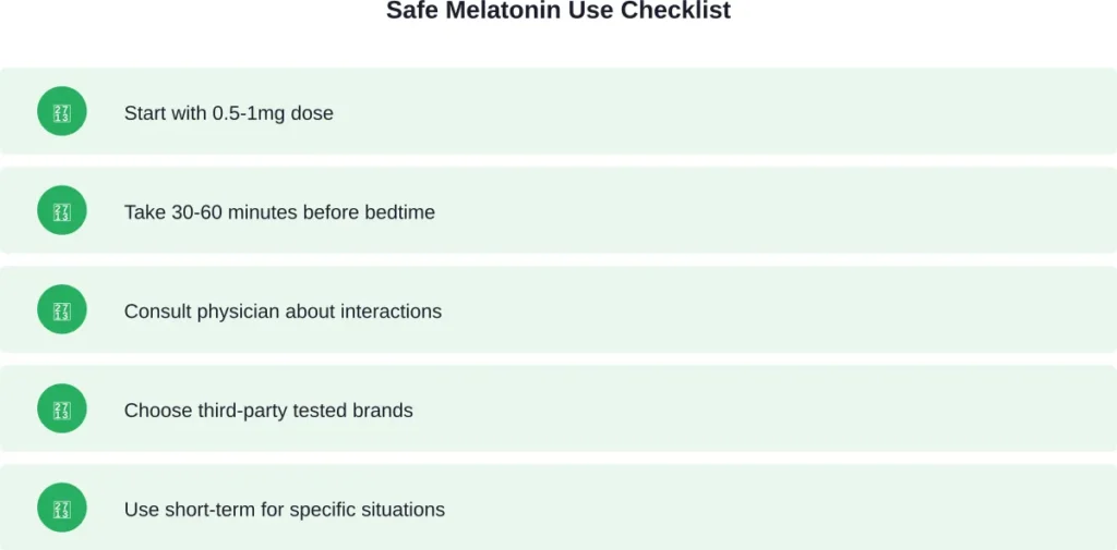 Essential safety practices for melatonin supplementation to minimize risks and improve effectiveness