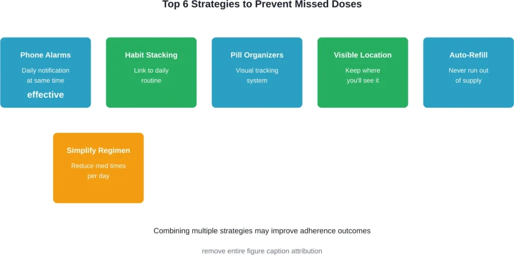 Effectiveness comparison of different adherence strategies for daily medication