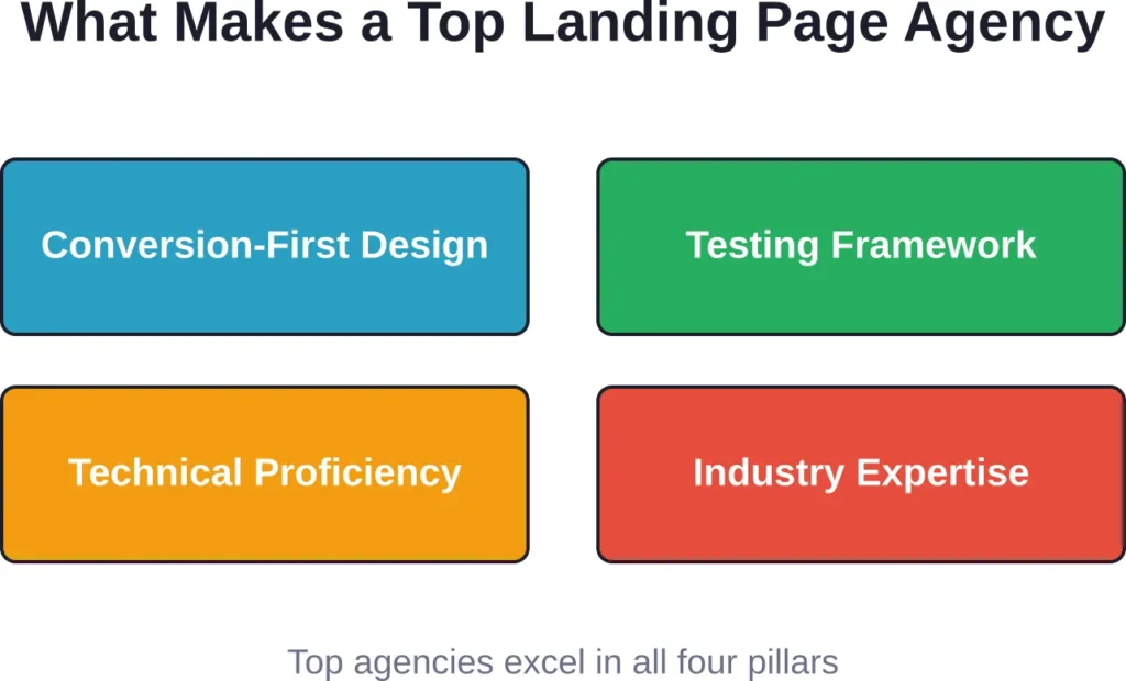 The four core competencies that define leading landing page development companies in 2026
