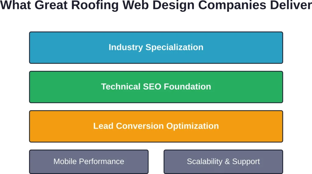 Five core capabilities that define the best roofing web design agencies in 2026