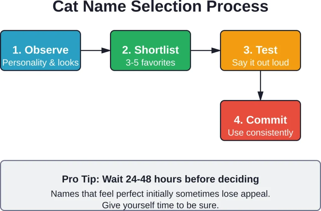 Follow this four-step process to select a name that both you and your cat will love for years.