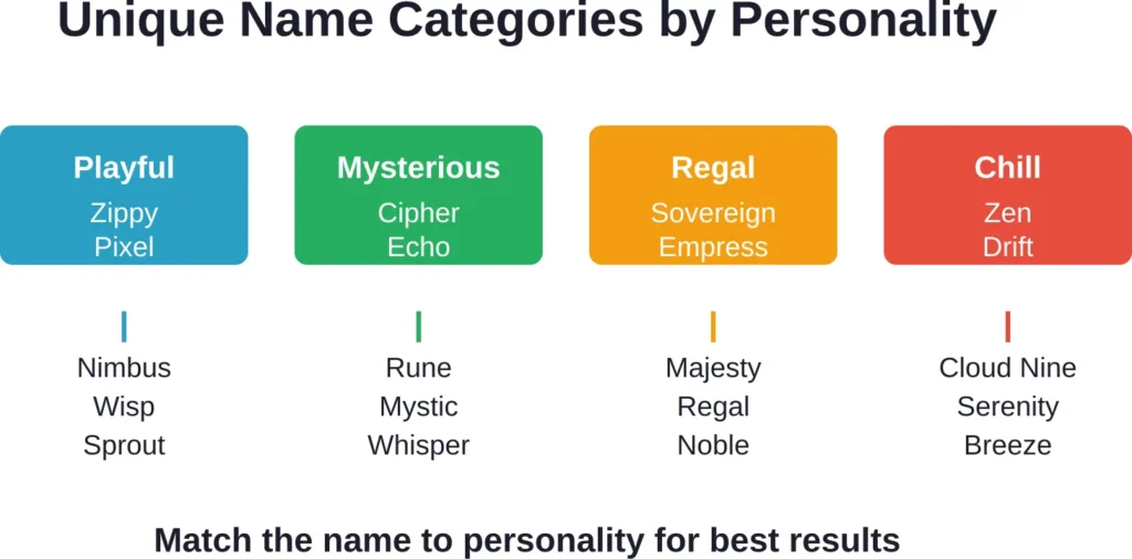 Different personality types suit different naming styles—observe behavior before choosing a unique name.