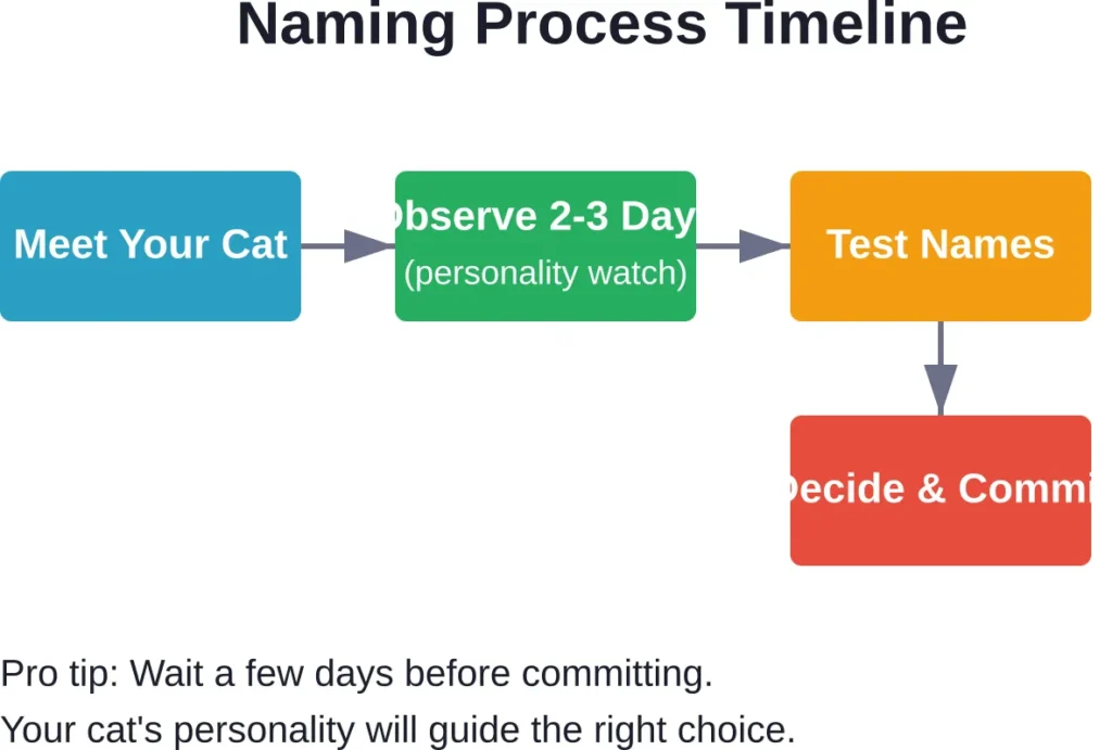 The ideal naming process balances first impressions with observed personality traits over several days.