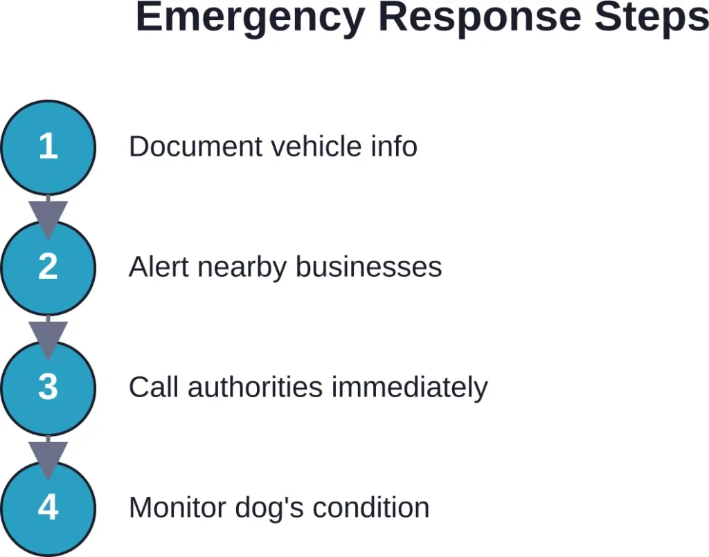 Immediate actions to take when finding a dog in a hot car