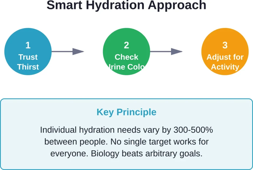 A flexible, body-responsive approach beats rigid daily targets for most people.