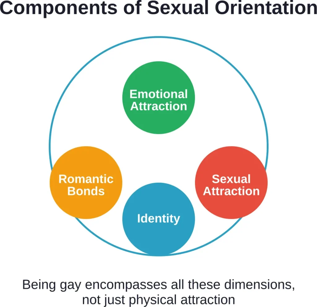 Sexual orientation is multidimensional, including emotional connection, romance, attraction, and personal identity.