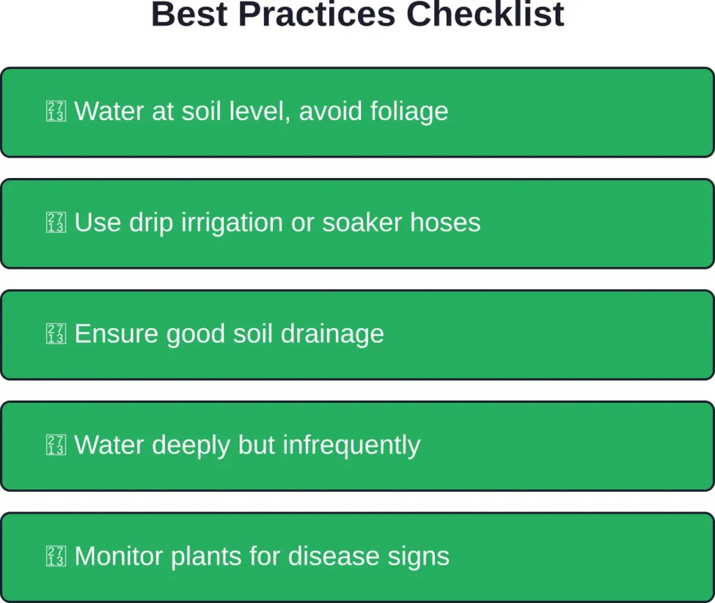 Following these five practices makes nighttime watering safe and effective for most garden situations, regardless of climate or plant type.
